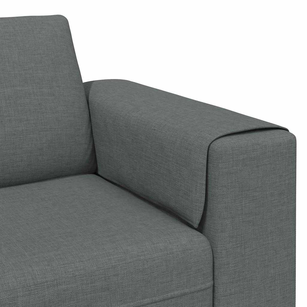 Kanapé szett 3 pcs sötétszürke szövet Kanapé szett 3 pcs sötétszürke szövet