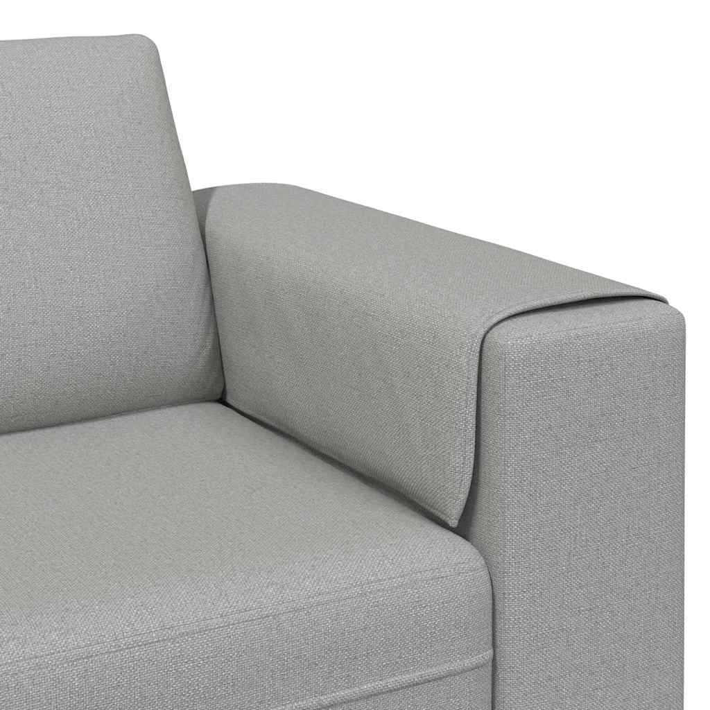 Kanapé szett 3 pcs felhős szürke szövet Kanapé szett 3 pcs felhős szürke szövet