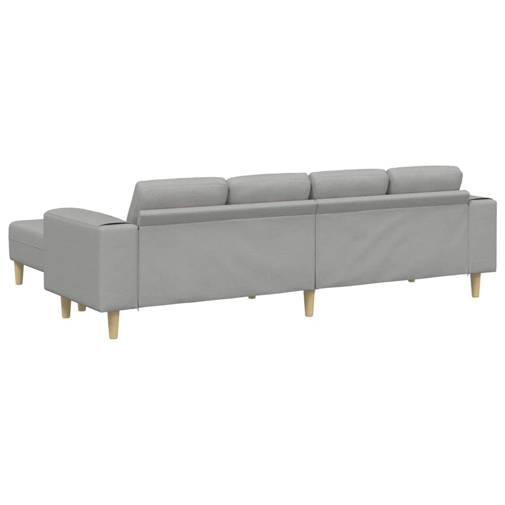 Kanapé szett 3 pcs felhős szürke szövet Kanapé szett 3 pcs felhős szürke szövet