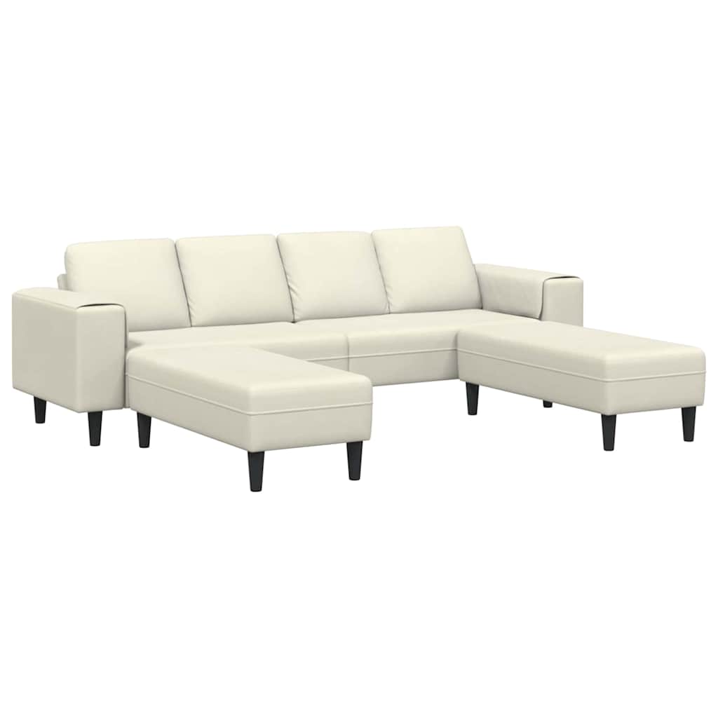 Kanapé szett 3 pcs krém bársony