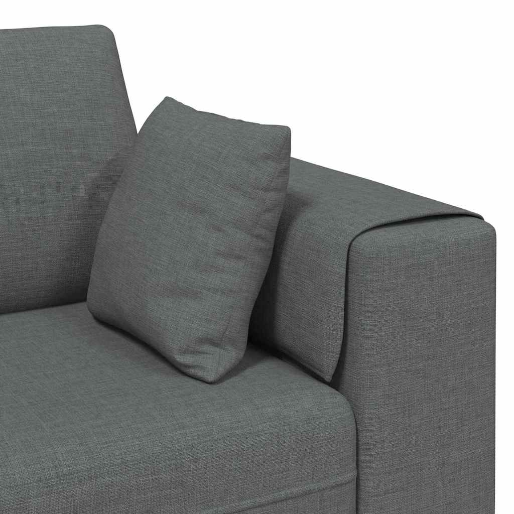 Szövet kanapé párnával 3 pcs sötétszürke 208 cm szövet