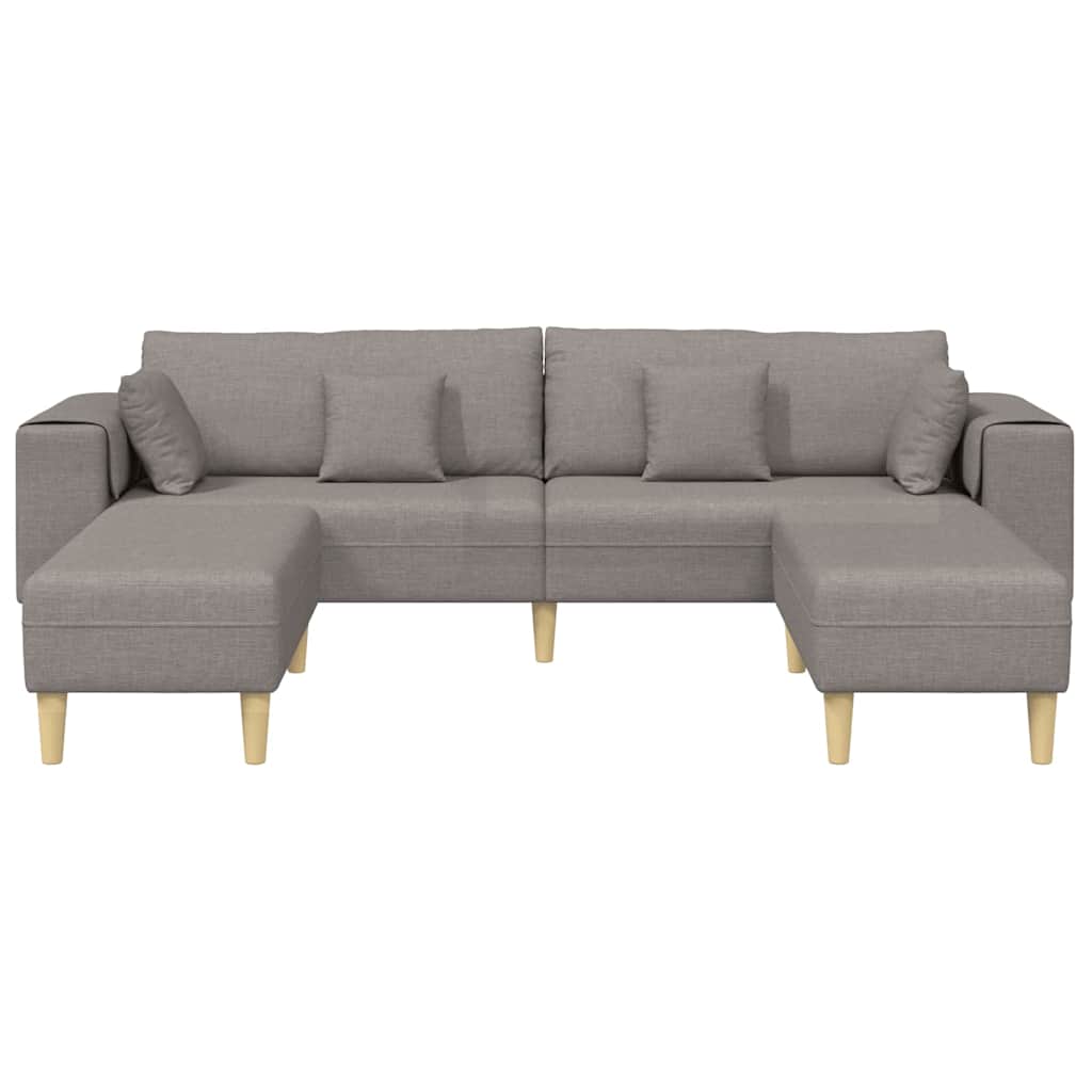 Szövet kanapé párnával 3 pcs tópszínű 208 cm szövet