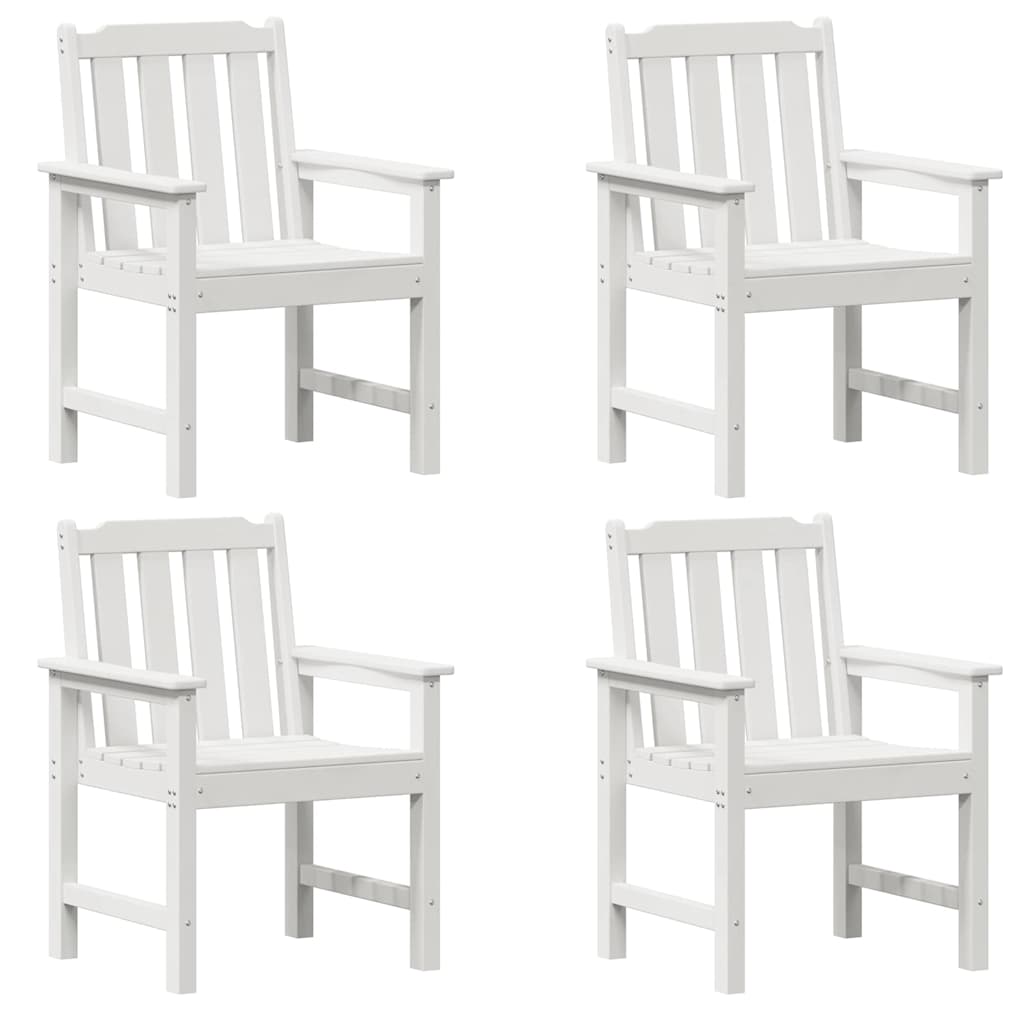 Kerti szék 4 pcs fehér 65.5 x 59 x 88 cm polietilén