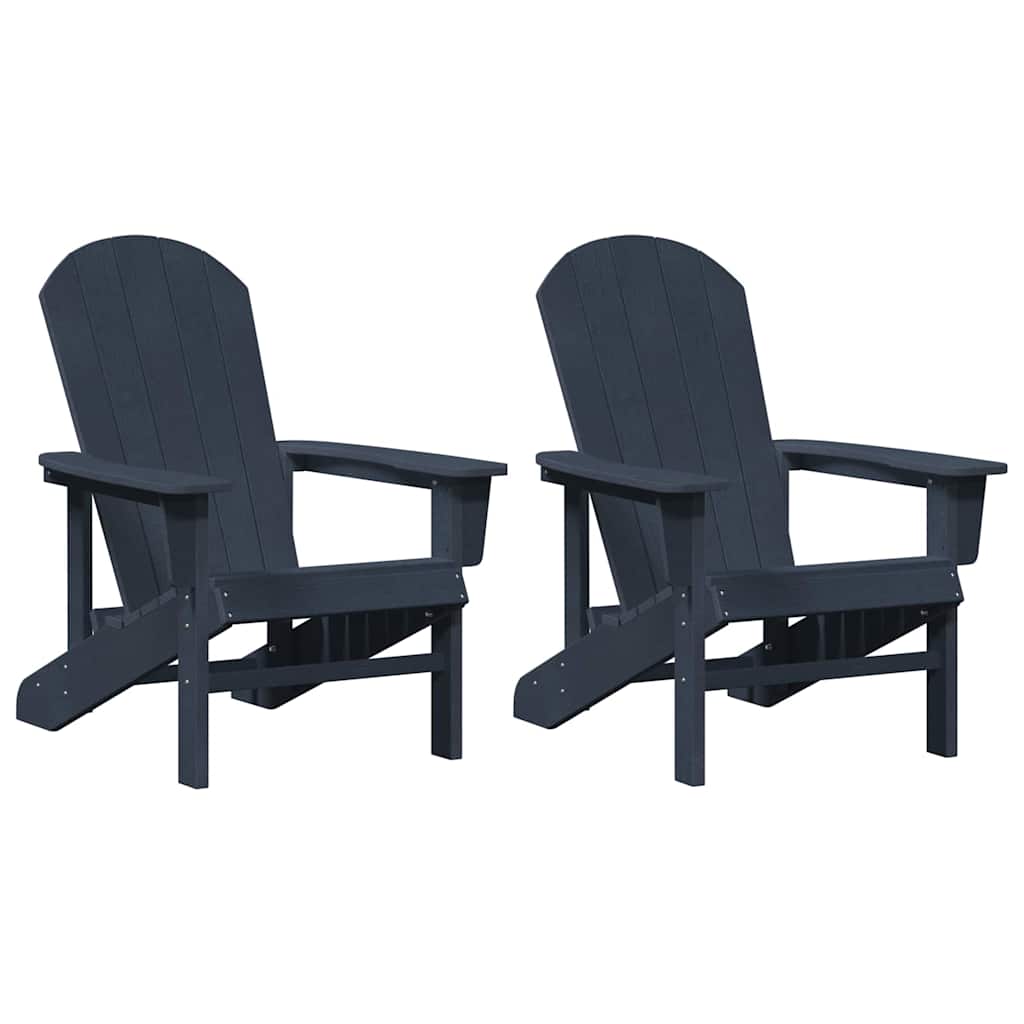 Kerti szék 2 pcs tengerészkék 82 x 74 x 92 cm polietilén