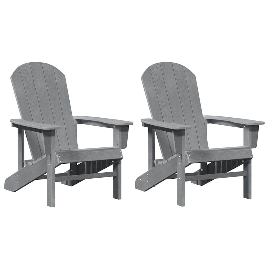 Kerti szék 2 pcs világosszürke 82 x 74 x 92 cm polietilén