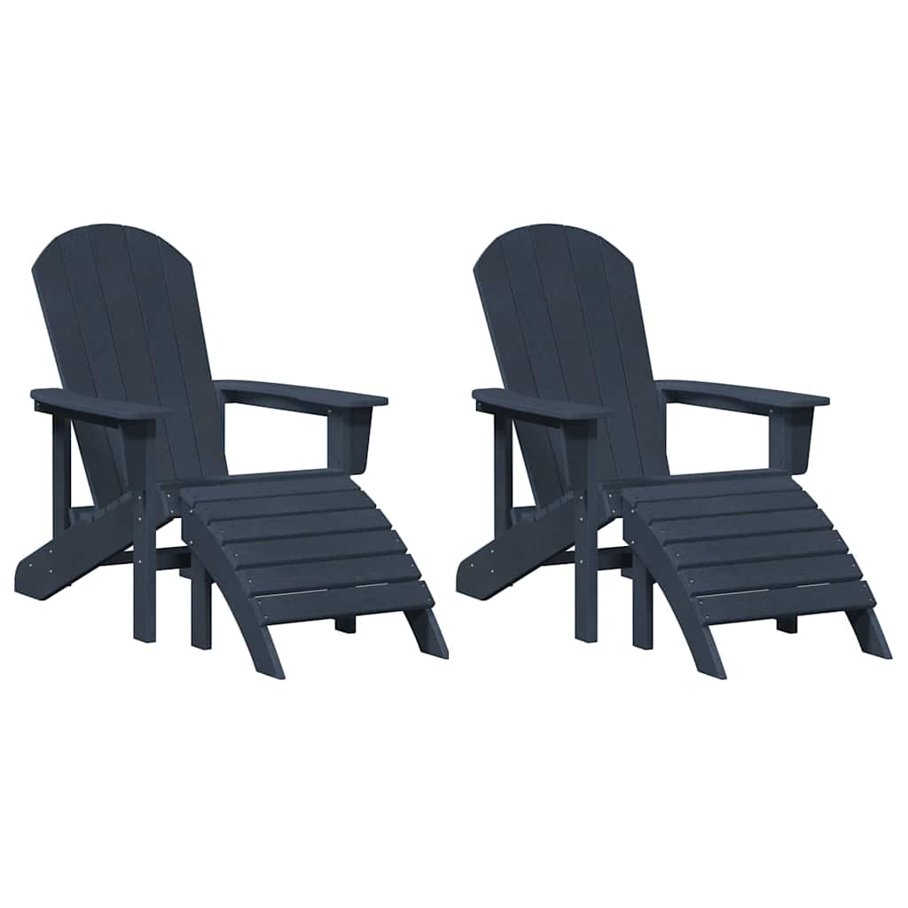 Kerti szék 2 pcs tengerészkék 83 x 74 x 92 cm polietilén