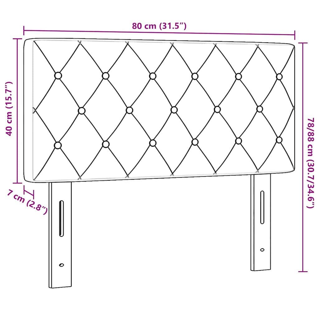 Fejtámla rózsaszín 80 cm bársony
