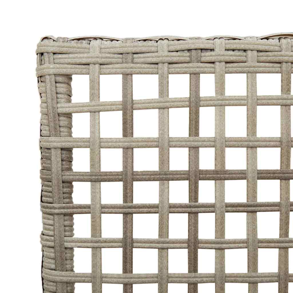 Kerti szék 2 pcs világosszürke 55 x 53 x 85 cm polirattan