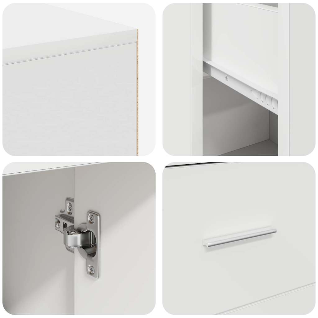 Sarokíróasztal fiókkal 2 pcs fehér 102 x 50 x 75 cm faanyag