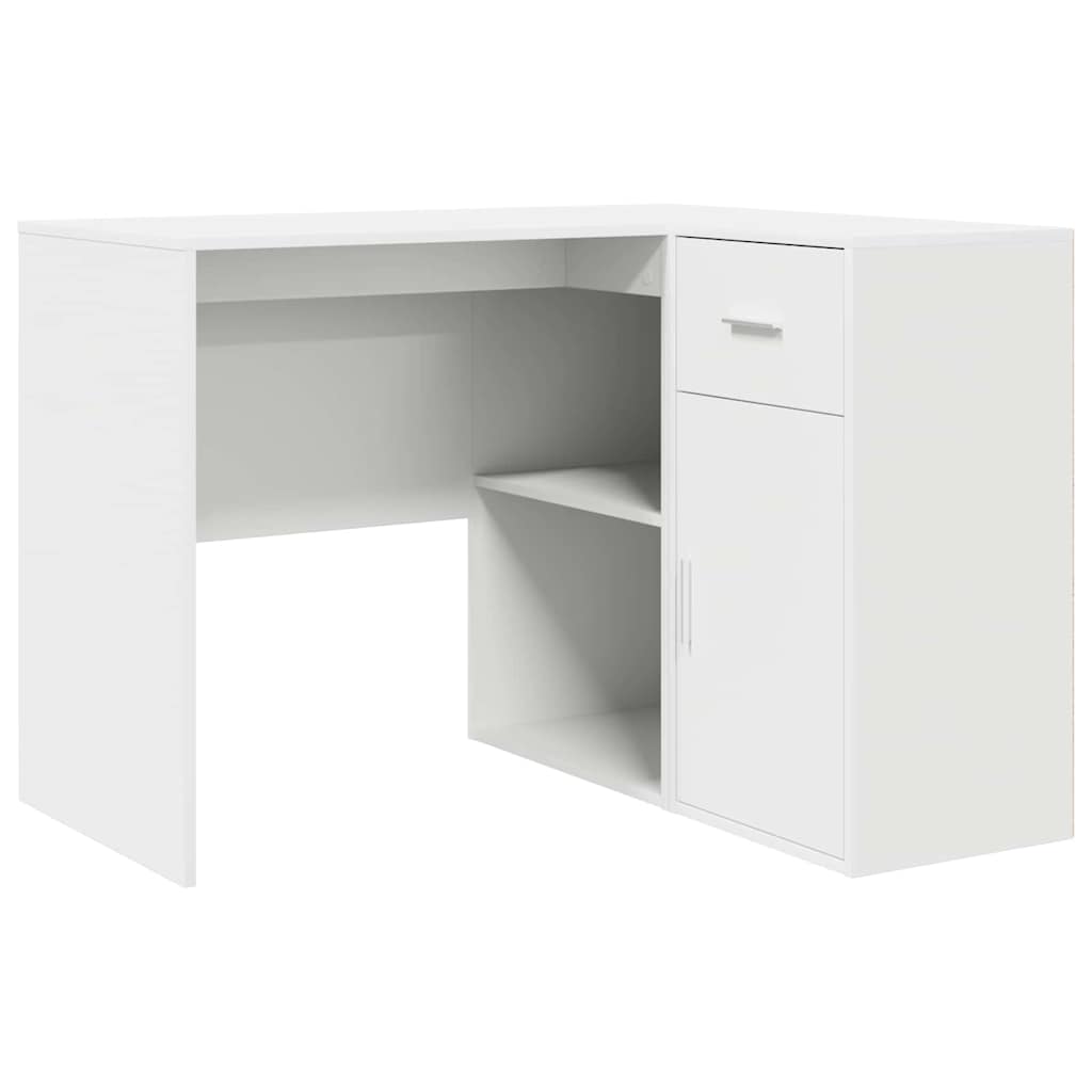 Sarokíróasztal fiókkal 2 pcs fehér 102 x 50 x 75 cm faanyag