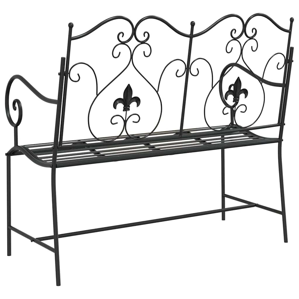 Kerti pad fekete 104 x 54 x 93 cm acél
