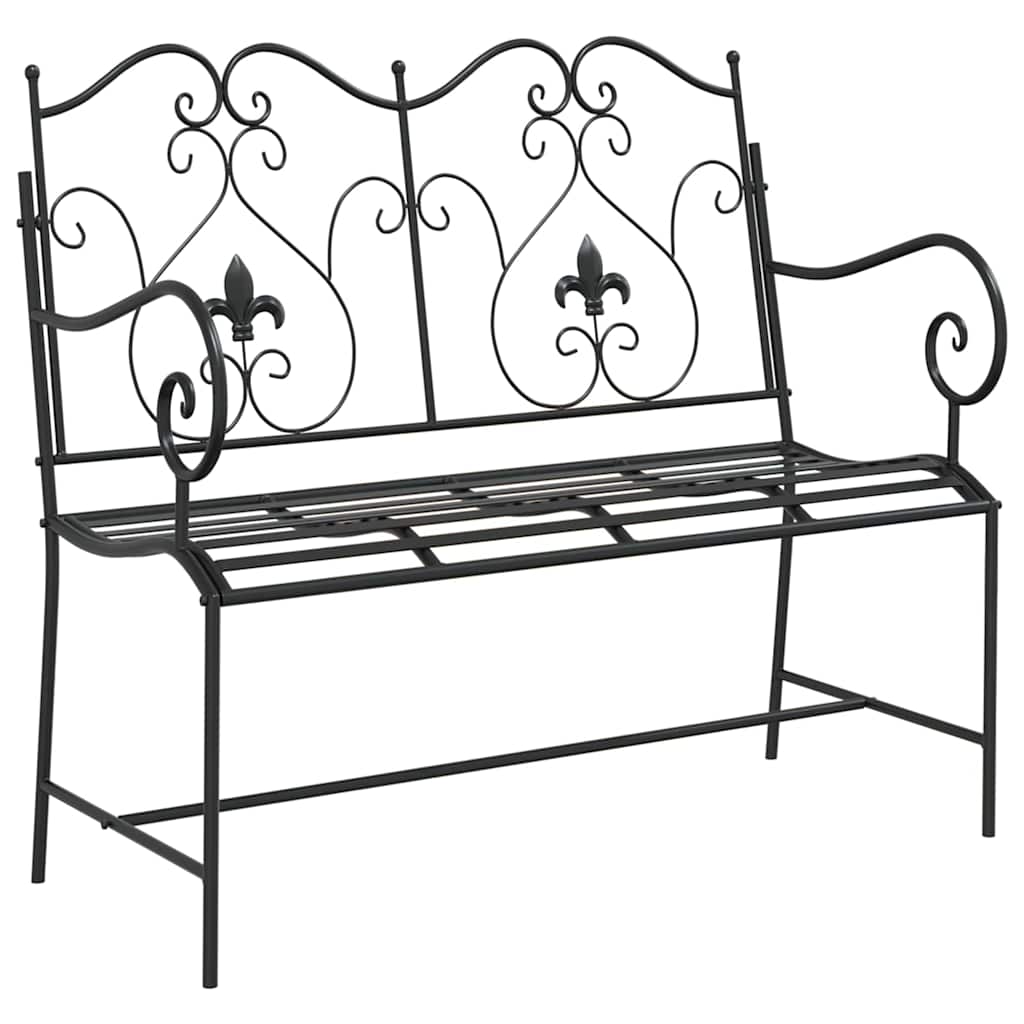 Kerti pad fekete 104 x 54 x 93 cm acél