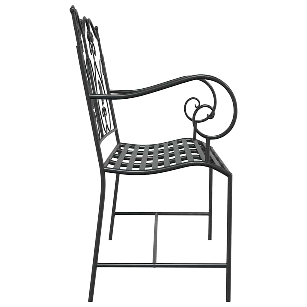 Kerti pad fekete 104 x 54 x 93 cm acél