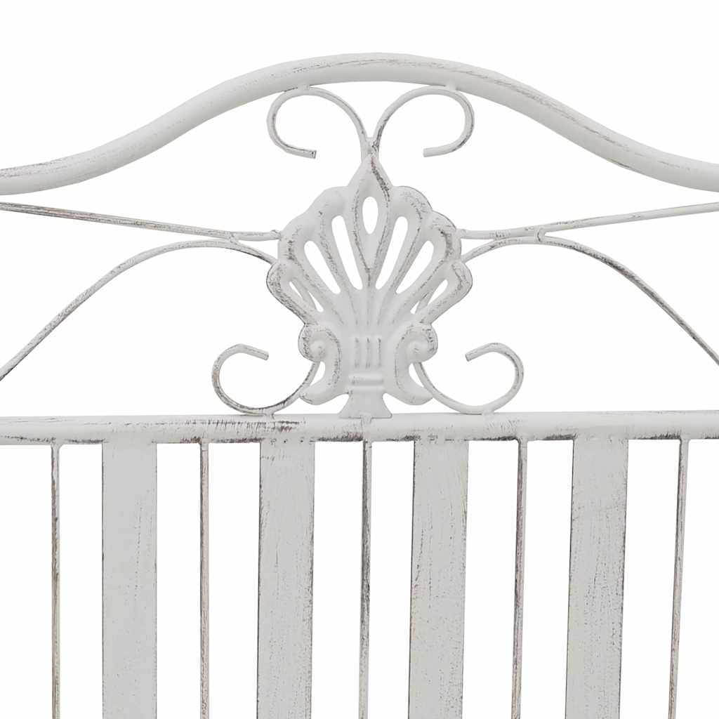 Kerti pad antik fehér 103,5 x 59 x 89 cm acél