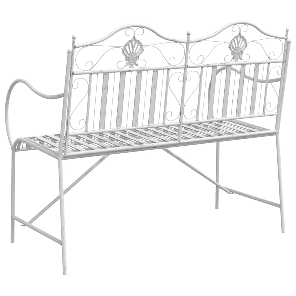 Kerti pad antik fehér 103,5 x 59 x 89 cm acél