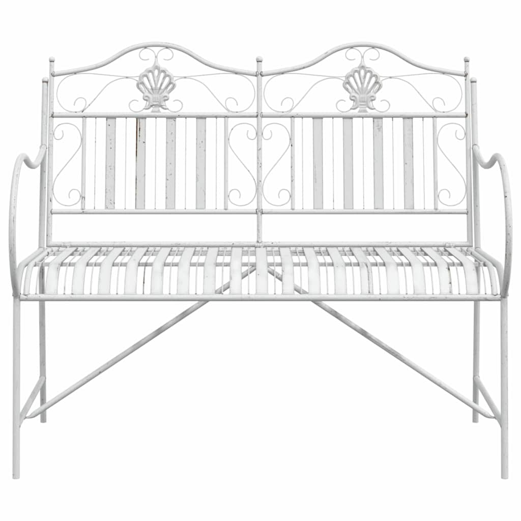 Kerti pad antik fehér 103,5 x 59 x 89 cm acél