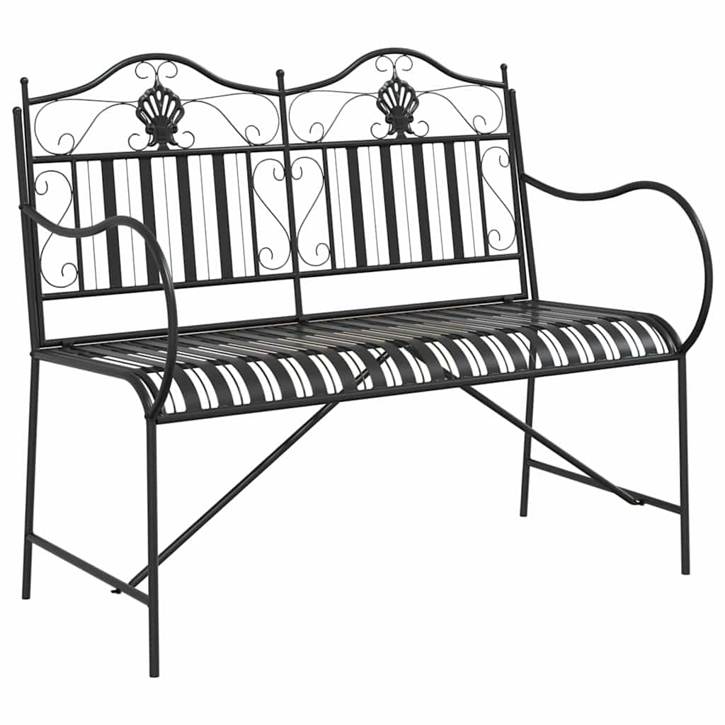 Kerti pad fekete 103,5 x 59 x 89 cm acél