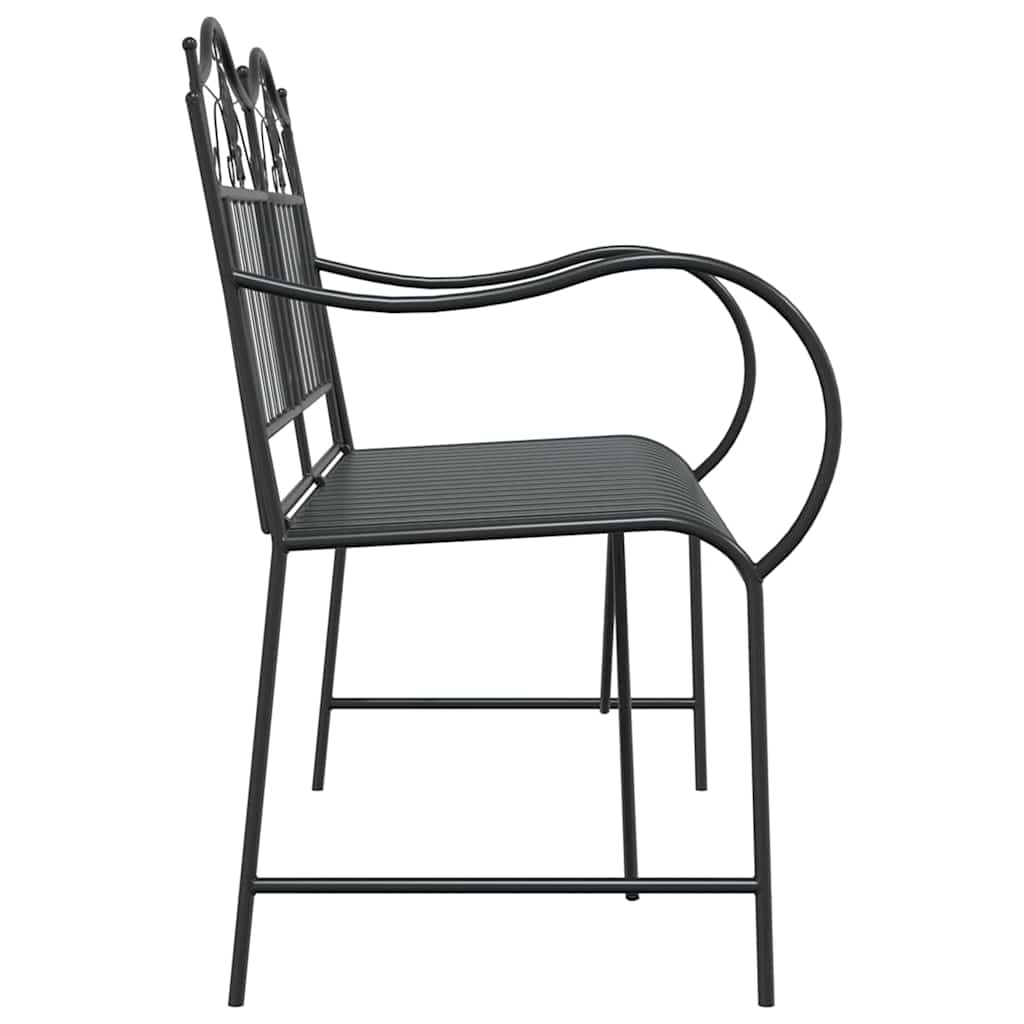 Kerti pad fekete 103,5 x 59 x 89 cm acél