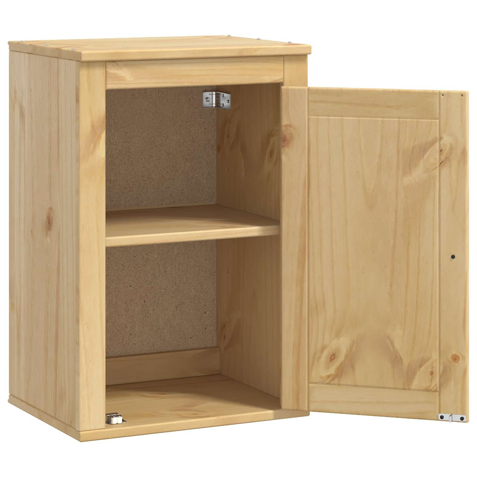 Cabinet polcokkal tárolóval méz 60 x 32 x 40 cm tömör fenyőfa