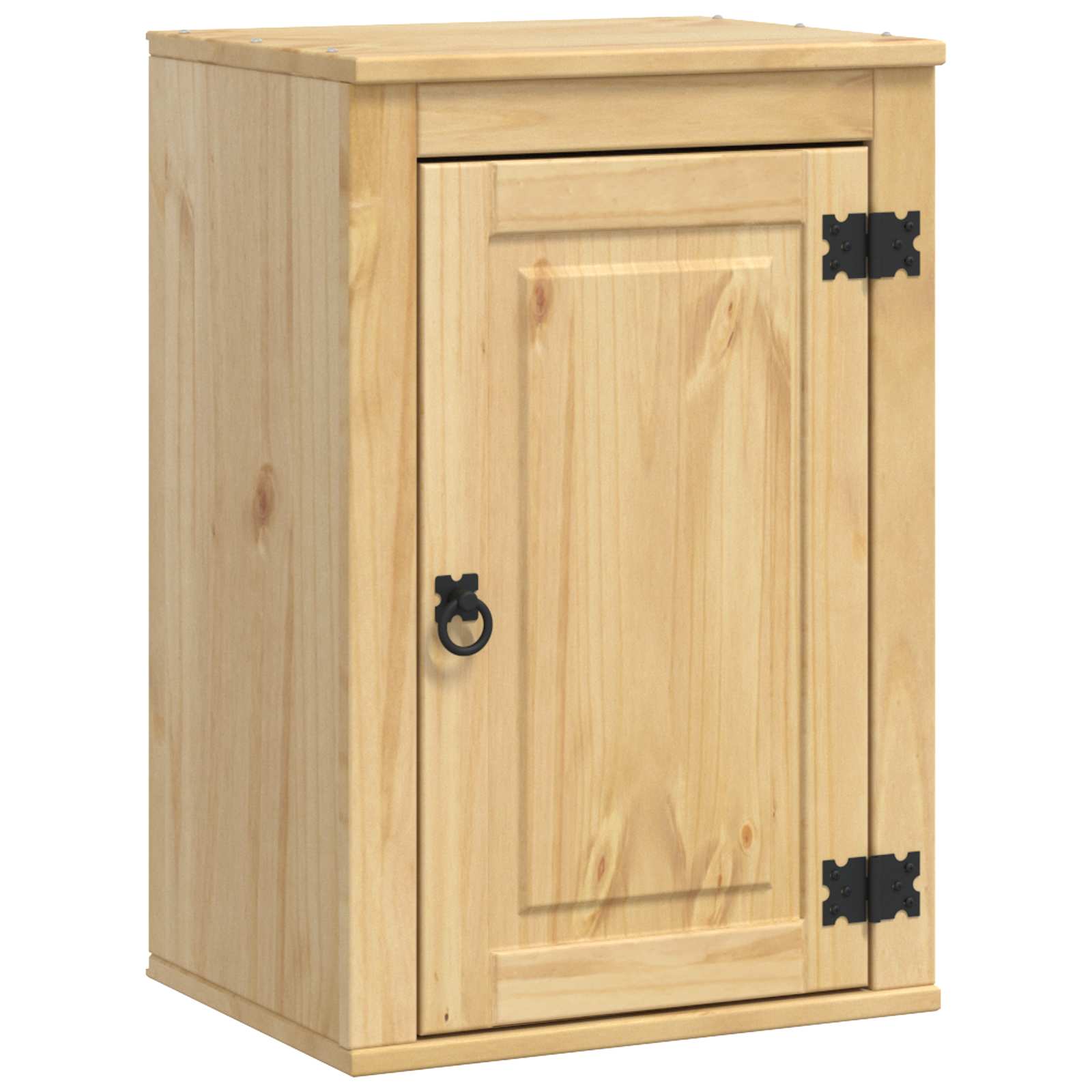 Cabinet polcokkal tárolóval méz 60 x 32 x 40 cm tömör fenyőfa