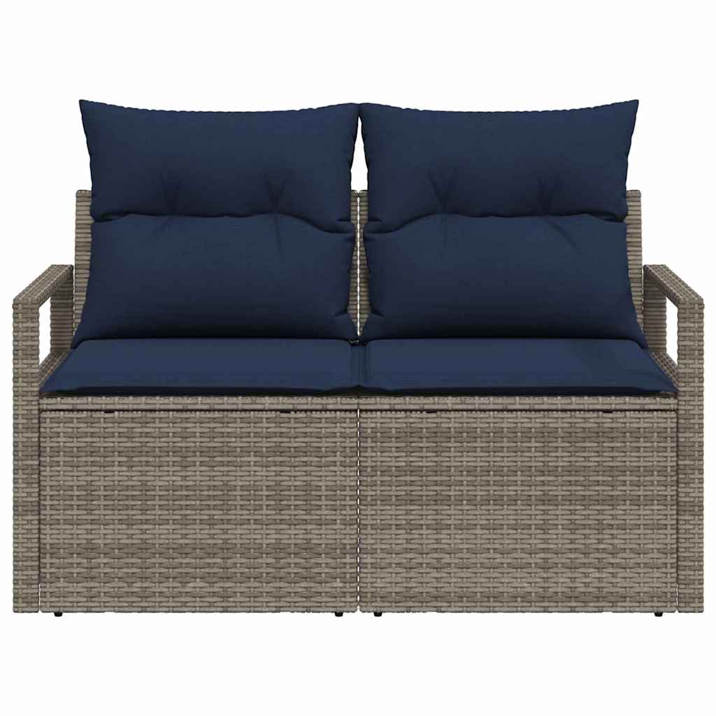 Kerti kanapé párnával 120 x 62 x 69 cm polirattan