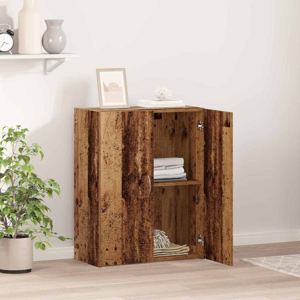 Irodai szekrény ajtóval fekete tölgy 70 x 32 x 77.5 cm faanyag