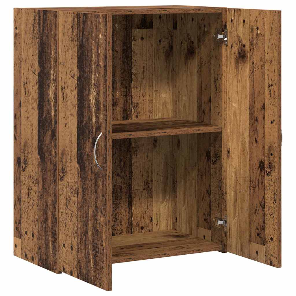 Irodai szekrény ajtóval fekete tölgy 70 x 32 x 77.5 cm faanyag