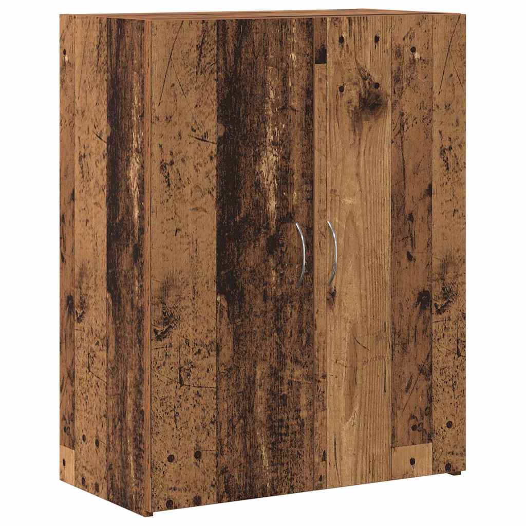 Irodai szekrény ajtóval fekete tölgy 70 x 32 x 77.5 cm faanyag