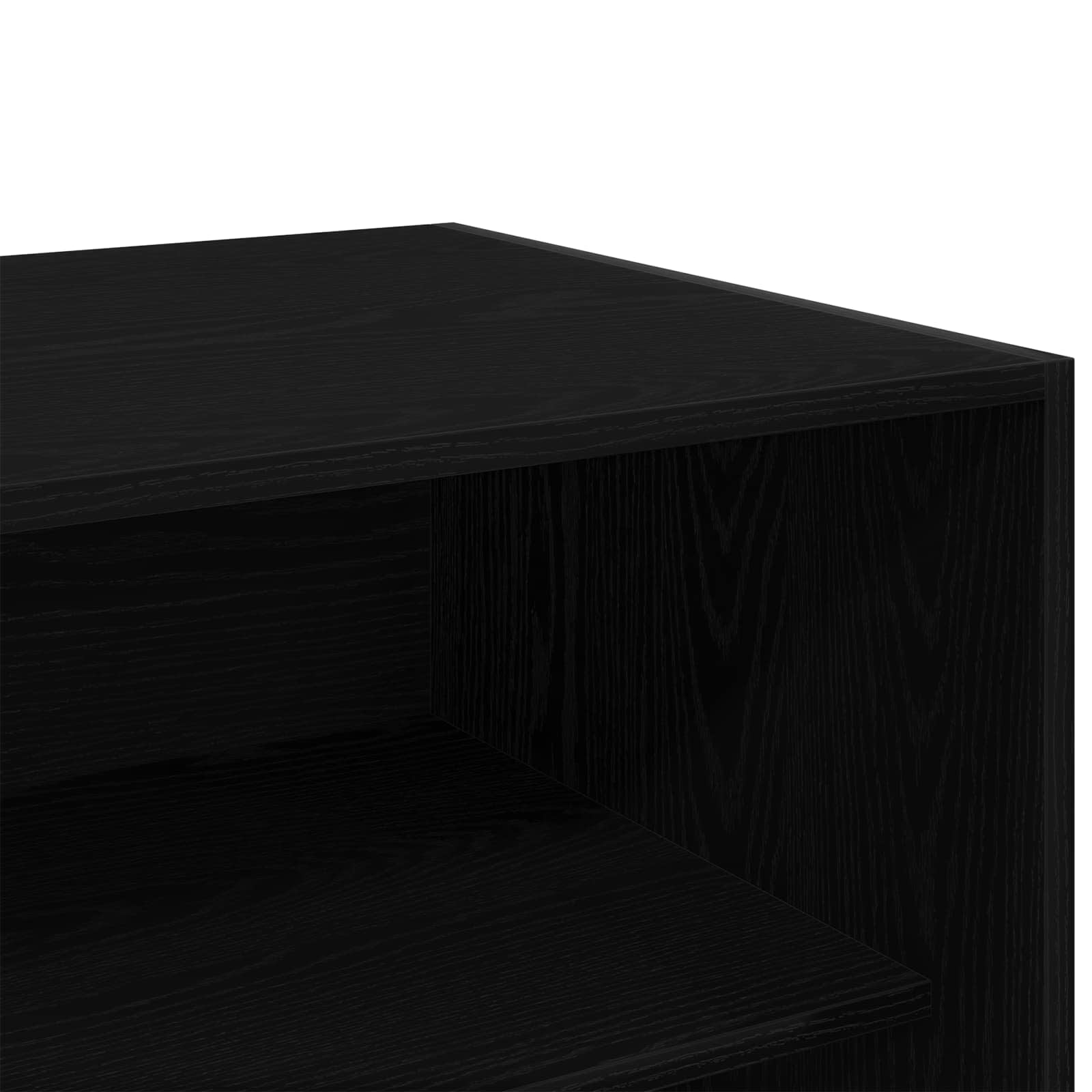 Ruhásszekrény polcokkal fekete tölgy 100 x 50 x 200 cm faanyag