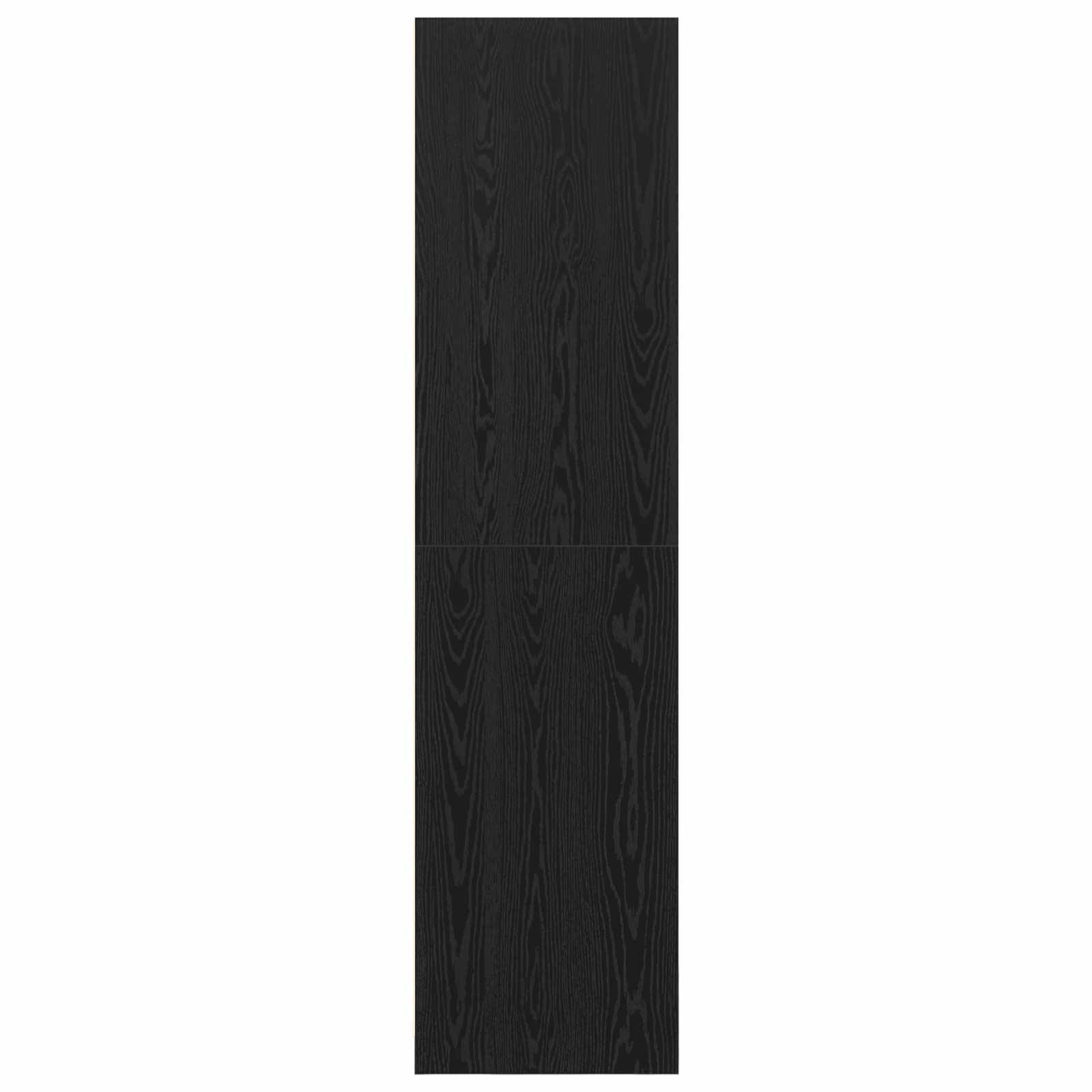 Ruhásszekrény polcokkal fekete tölgy 100 x 50 x 200 cm faanyag