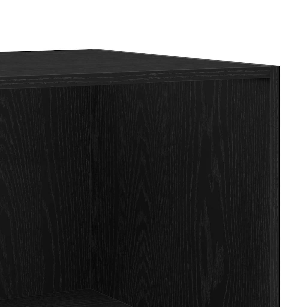 Ruhásszekrény polcokkal fekete tölgy 50 x 50 x 200 cm faanyag