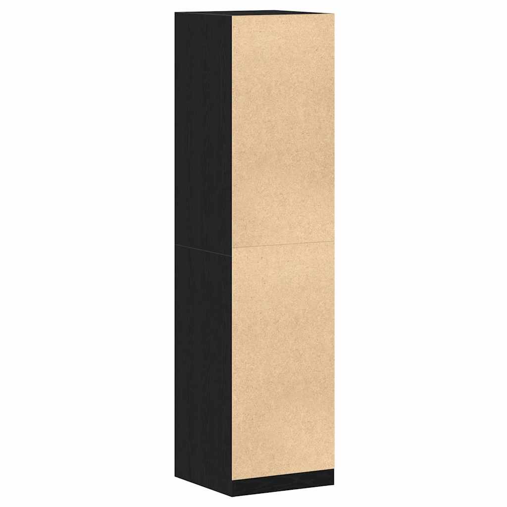 Ruhásszekrény polcokkal fekete tölgy 50 x 50 x 200 cm faanyag