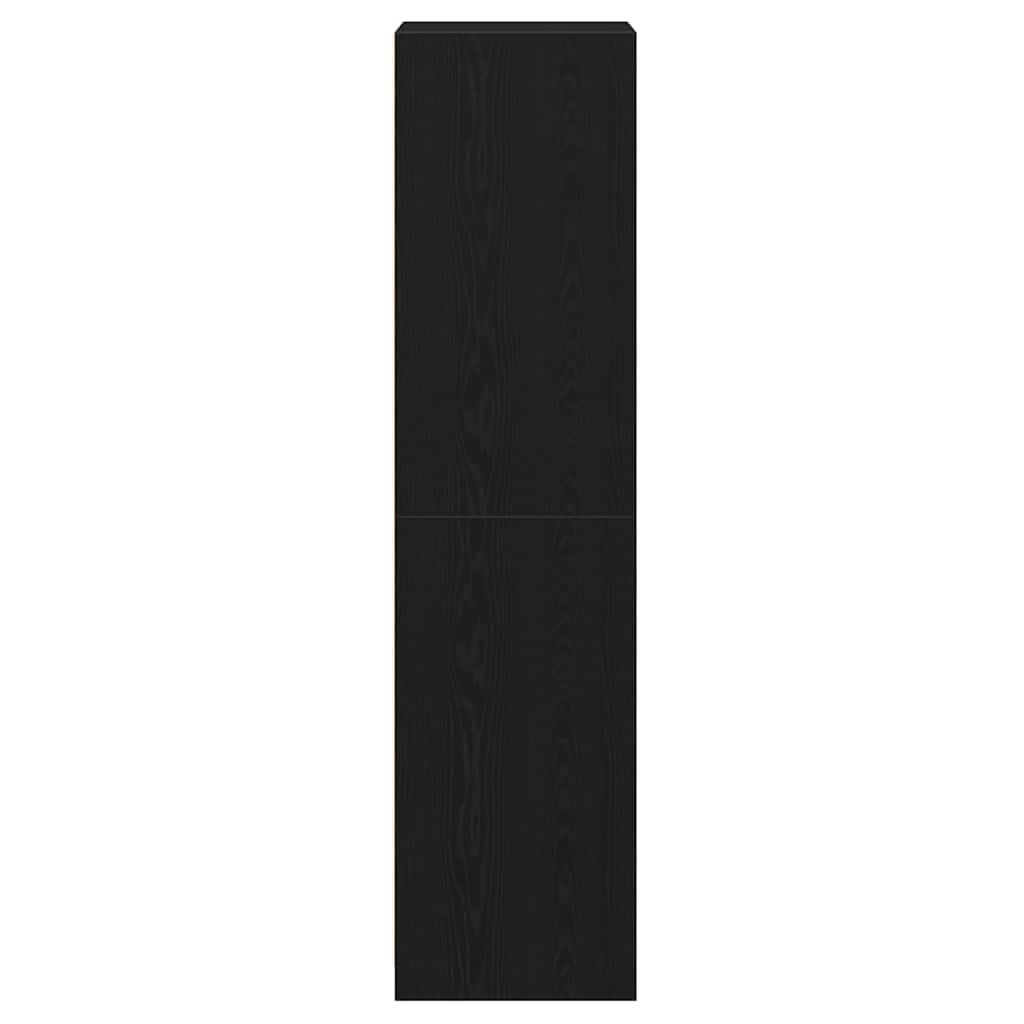 Ruhásszekrény polcokkal fekete tölgy 50 x 50 x 200 cm faanyag