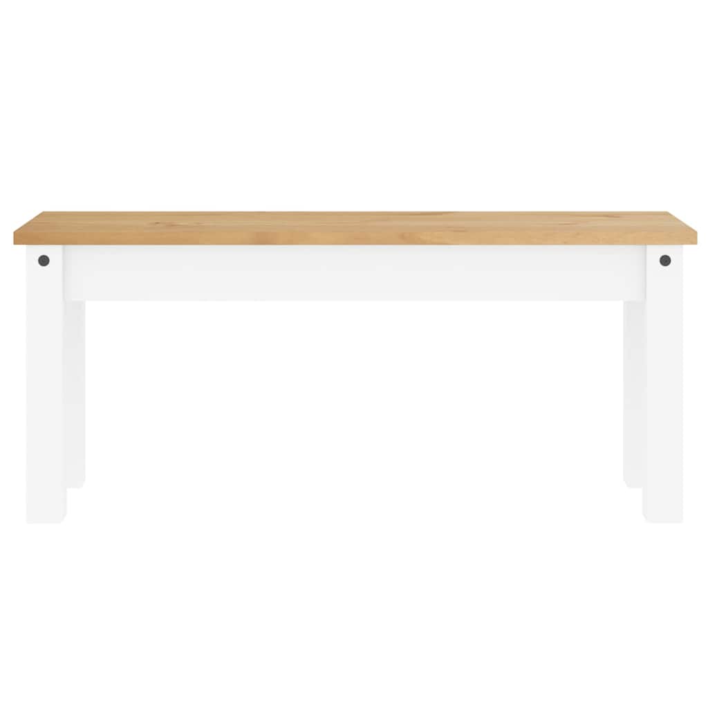 Panama 3 részes fehér tömör fenyőfa étkezőgarnitúra