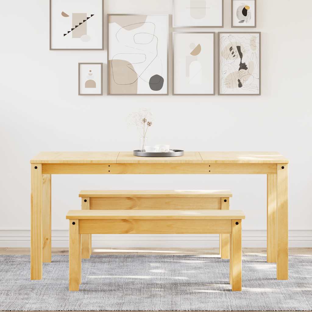 Panama 3 részes tömör fenyőfa étkezőgarnitúra