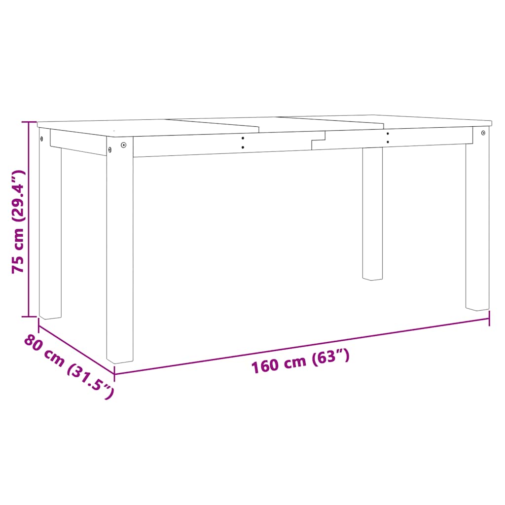 Panama 3 részes tömör fenyőfa étkezőgarnitúra