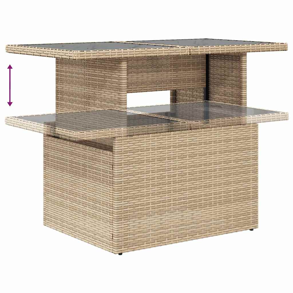 Kerti kanapé szett 8 pcs bézs és krémszínű 100 x 55 x 73 cm Kerti kanapé szett 8 pcs bézs és krémszínű 100 x 55 x 73 cm