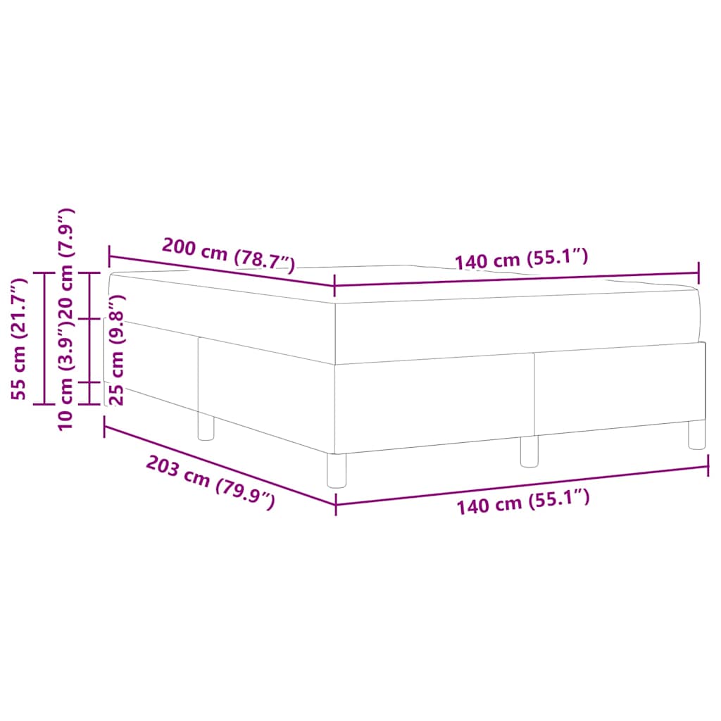 Ágykeret matracmal krém 140 x 200 cm szövet