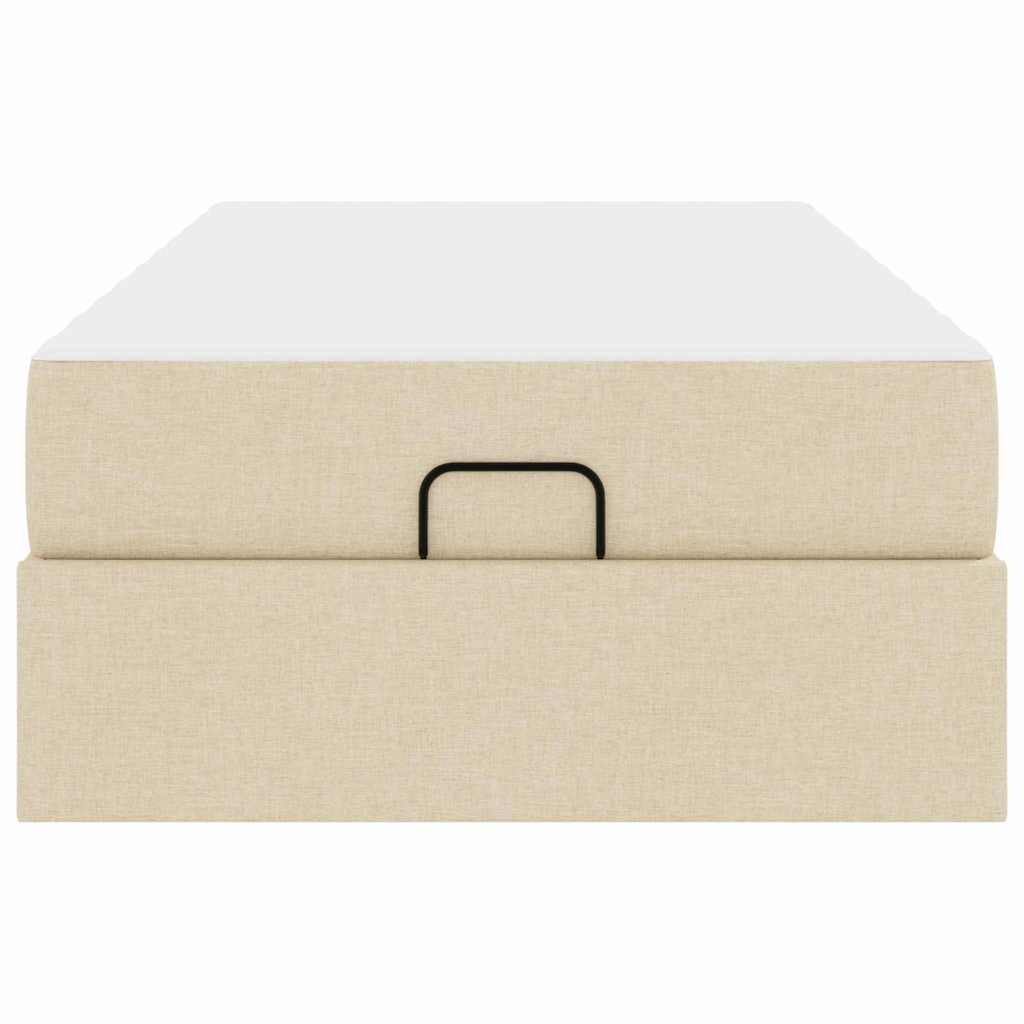 Ágykeret matracmal krém 90 x 190 cm szövet