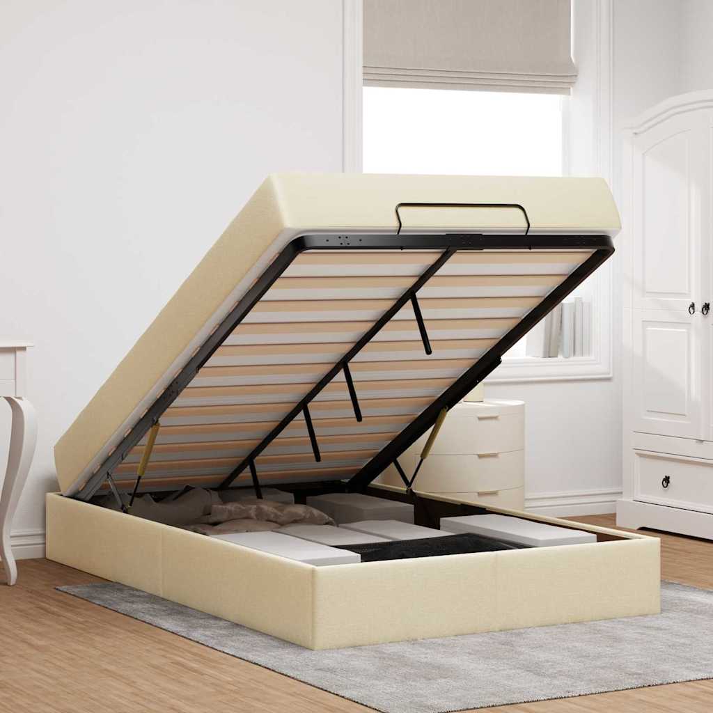 Ágykeret matracmal krém 120 x 190 cm szövet