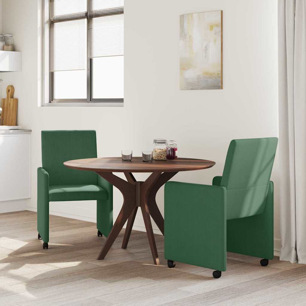 Étkező székek 2 pcs szürke zöld 57 x 66 x 94 cm bársony anyag