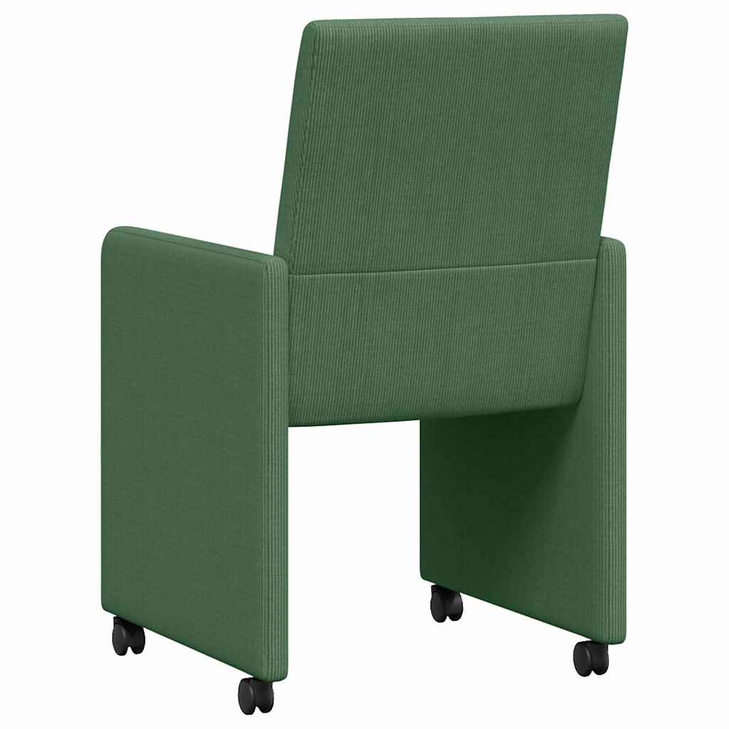 Étkező székek 2 pcs szürke zöld 57 x 66 x 94 cm bársony anyag