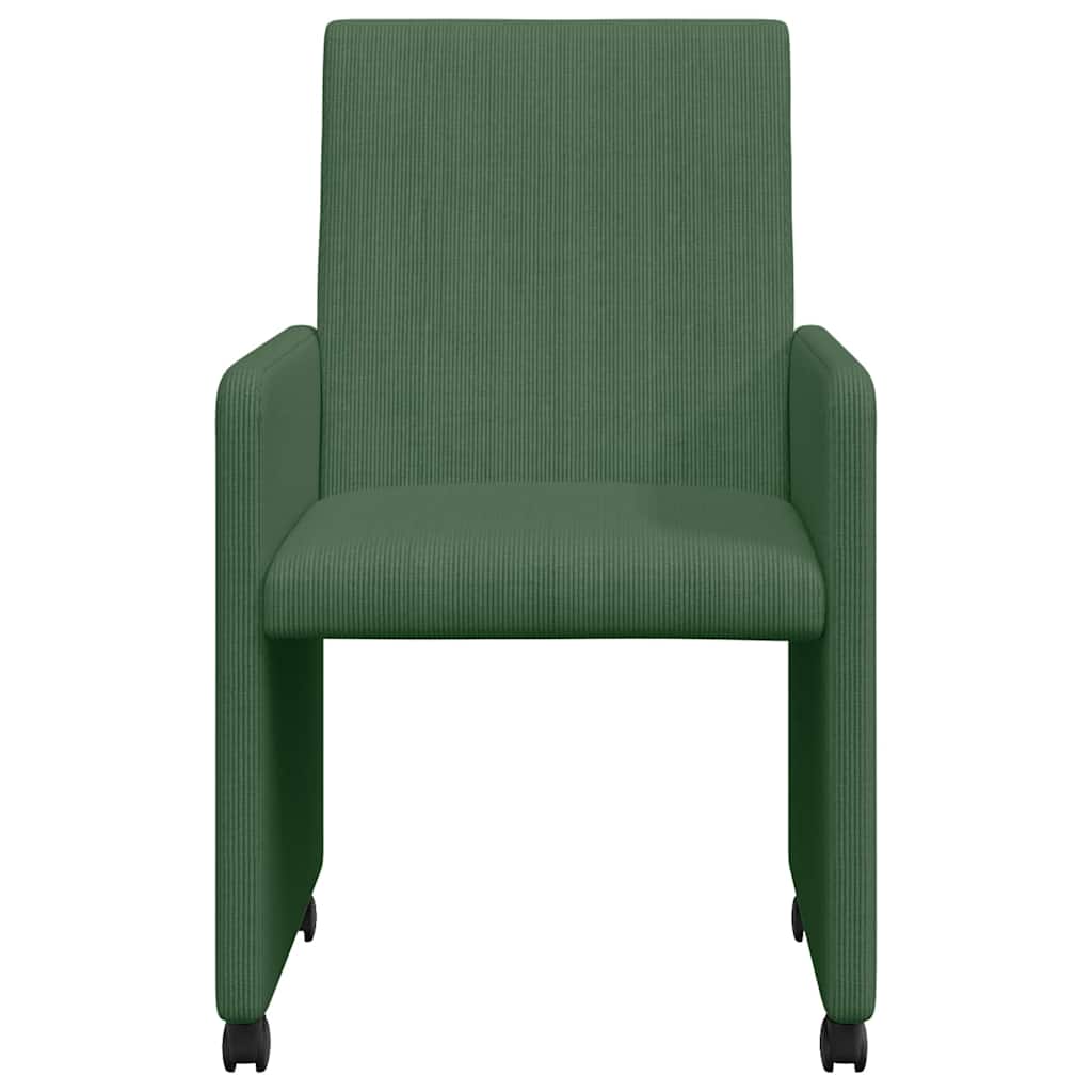 Étkező székek 2 pcs szürke zöld 57 x 66 x 94 cm bársony anyag
