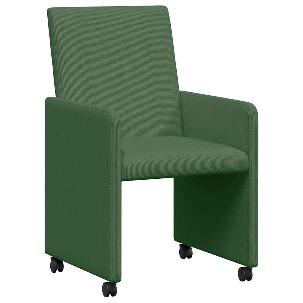 Étkező székek 2 pcs szürke zöld 57 x 66 x 94 cm bársony anyag