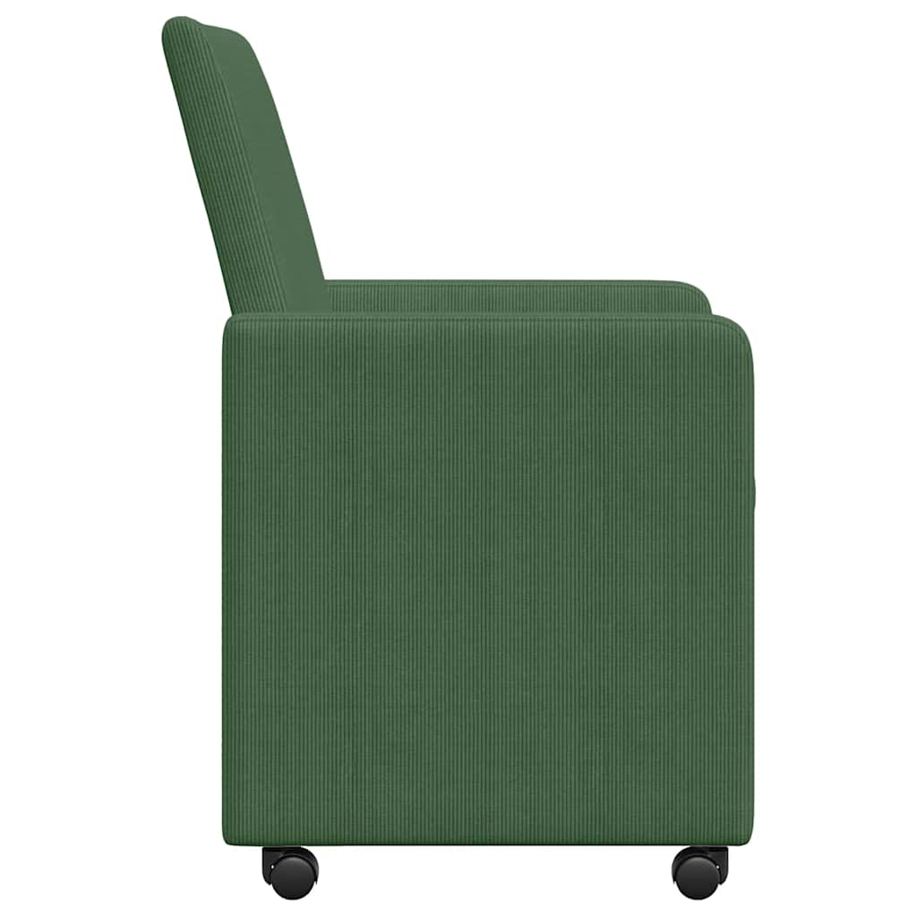 Étkező székek 2 pcs szürke zöld 57 x 66 x 94 cm bársony anyag