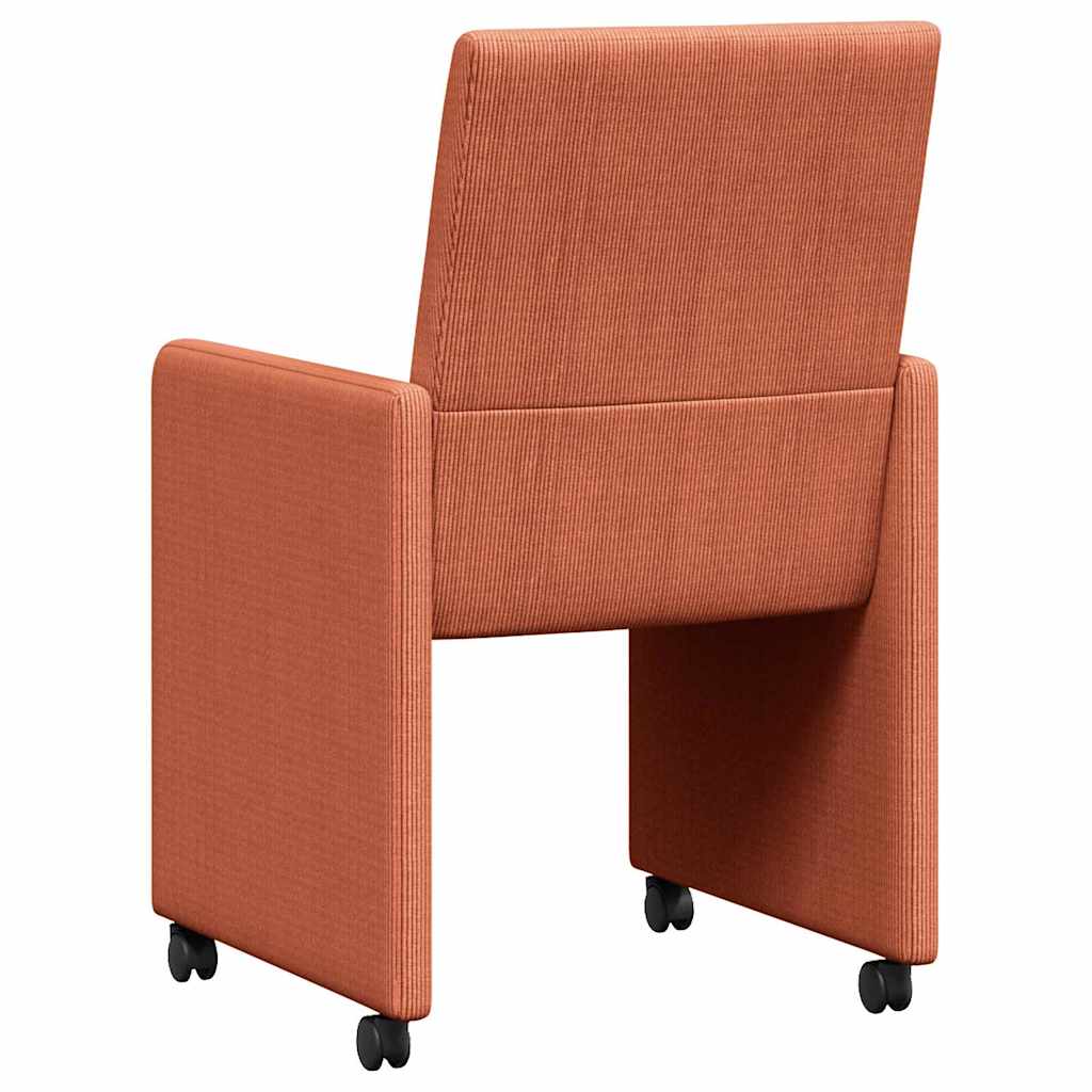 Étkező székek 2 pcs piros narancs 57 x 66 x 94 cm bársony anyag