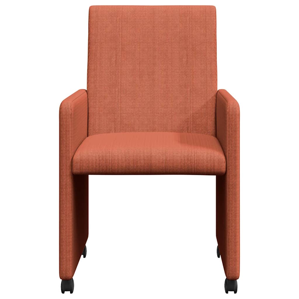 Étkező székek 2 pcs piros narancs 57 x 66 x 94 cm bársony anyag