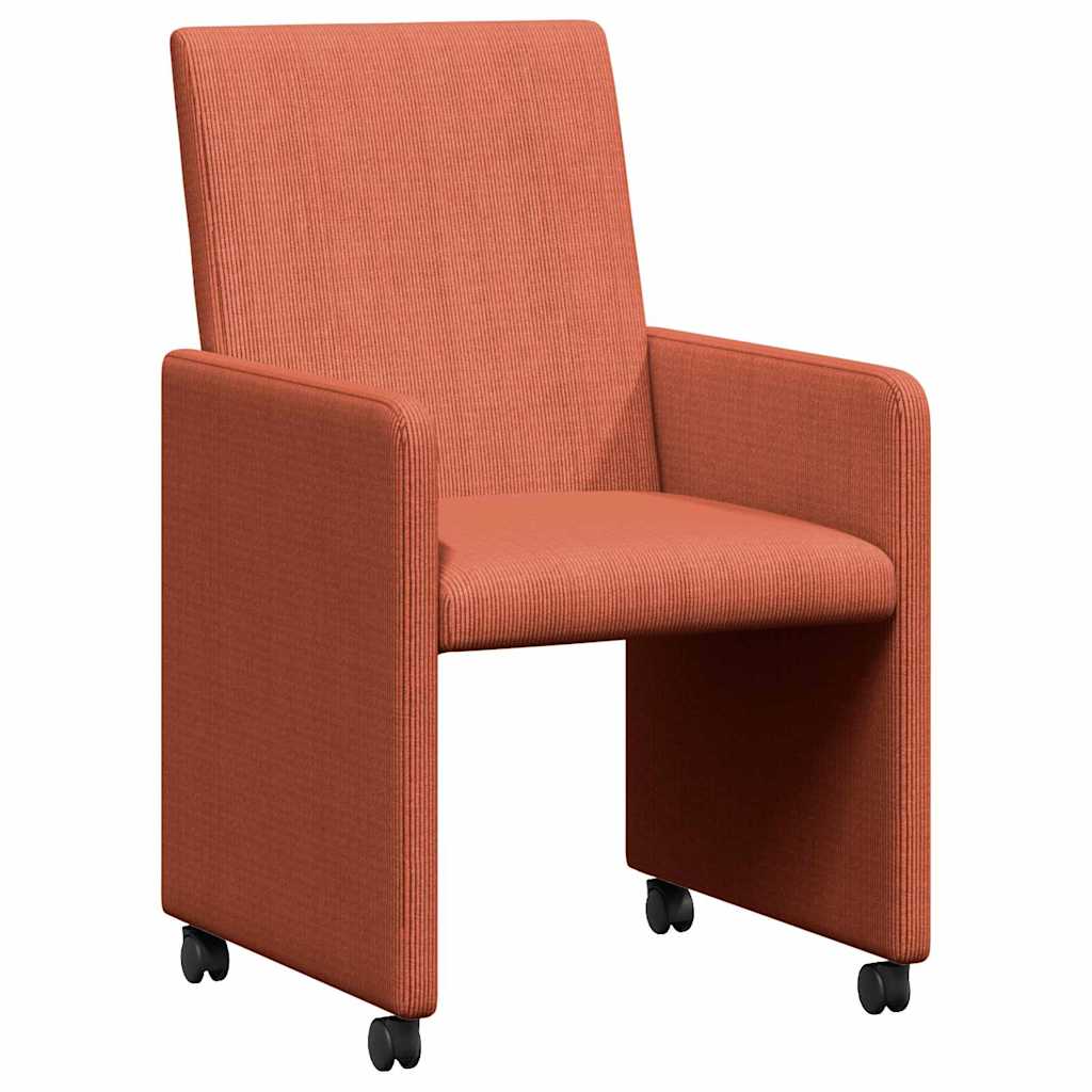 Étkező székek 2 pcs piros narancs 57 x 66 x 94 cm bársony anyag