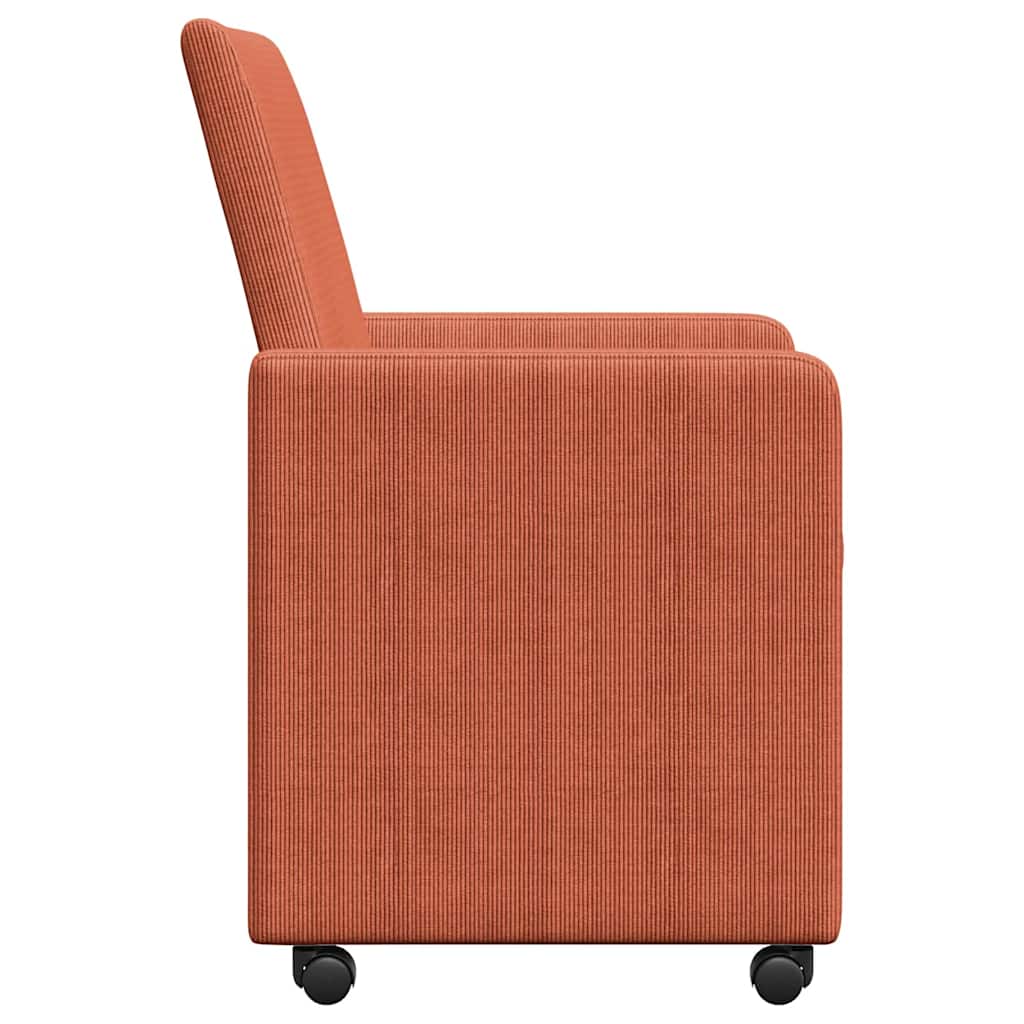 Étkező székek 2 pcs piros narancs 57 x 66 x 94 cm bársony anyag
