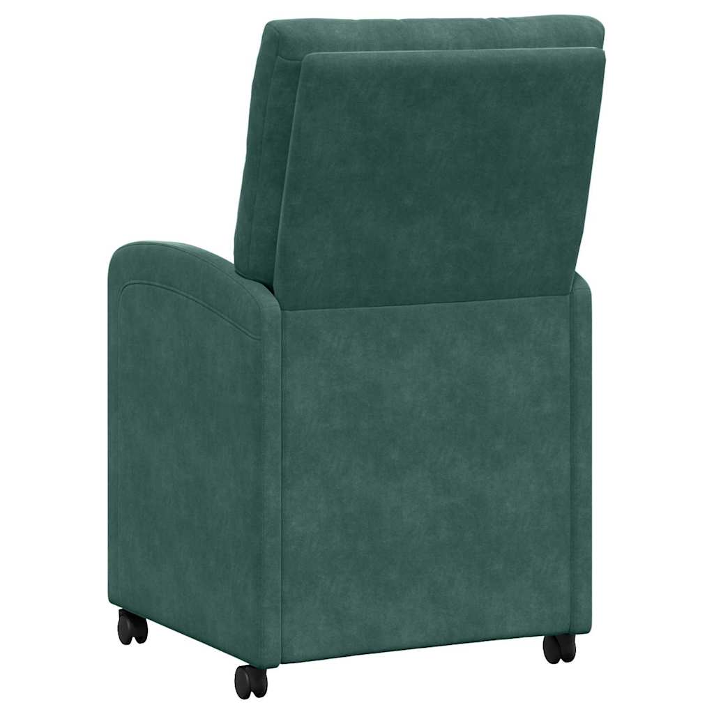 Étkező székek 2 pcs sötétzöld 58 x 67 x 97 cm bársony